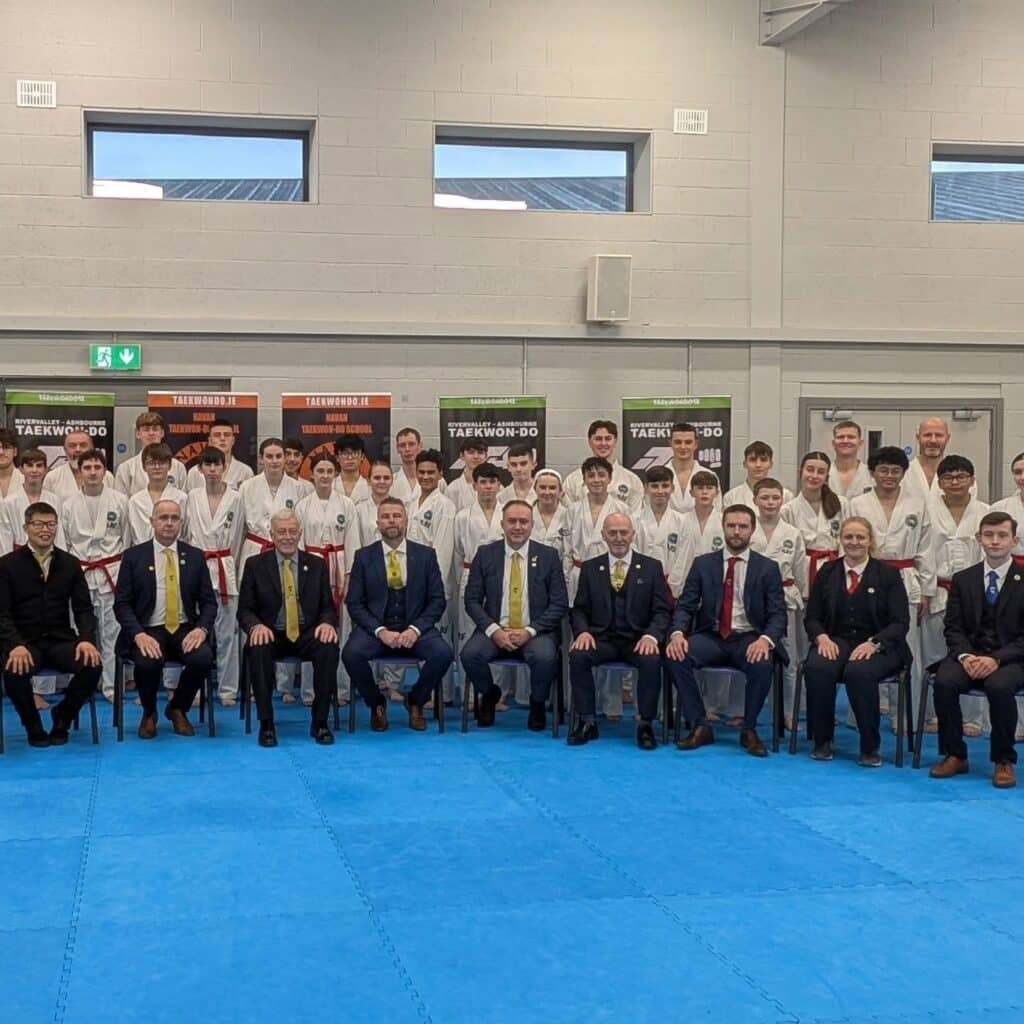 Group of Taekwon-Do instructors and students at event